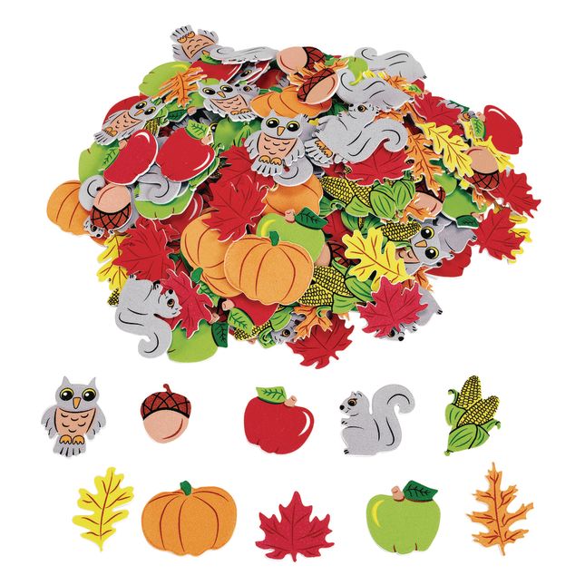 Colorations® Self-Adhesive Festive Fall Foam - 300 Pieces