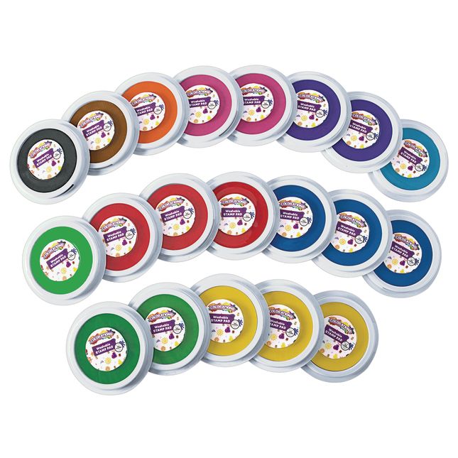 Colorations® Stack of Washable Stamp Pads Value Pack