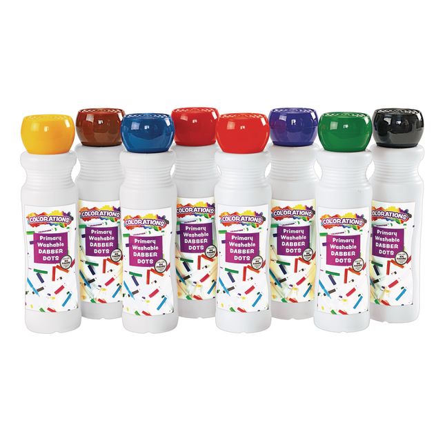 Colorations® Washable Primary Dabber Dots - Set of 8_0