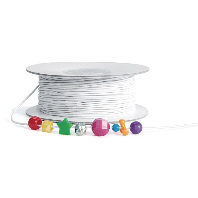 Colorations® White Beading Elastic - 100 Yards