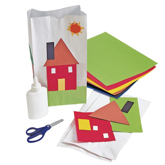 Colorations White Paper Craft Bags - Set of 100