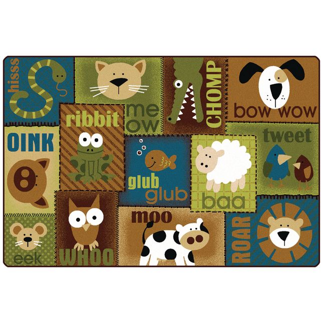 Animal Sounds Nature 6&#039; x 9&#039; Rectangle KIDSoft