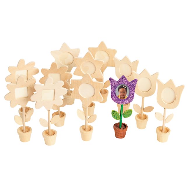 Colorations® Wooden Flower Pot Frames - Set of 12