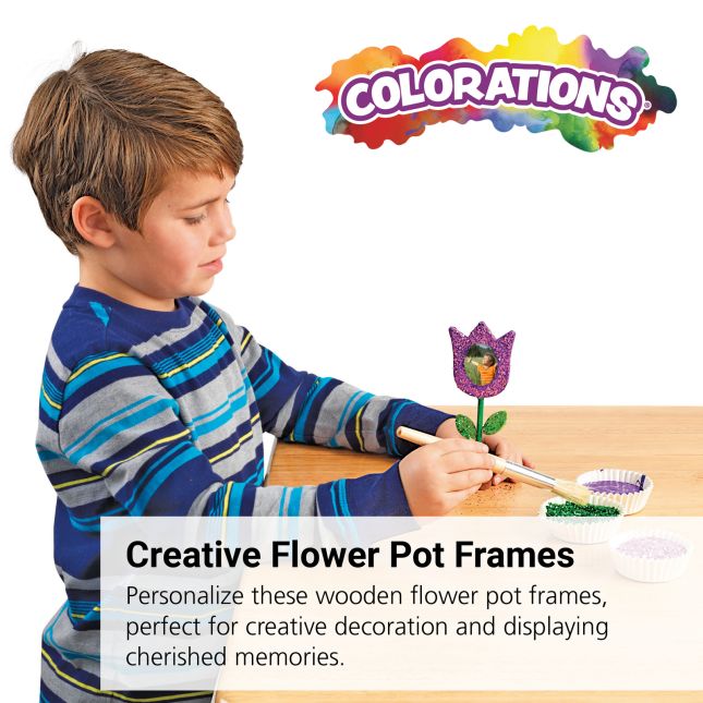 Colorations® Wooden Flower Pot Frames - Set of 12