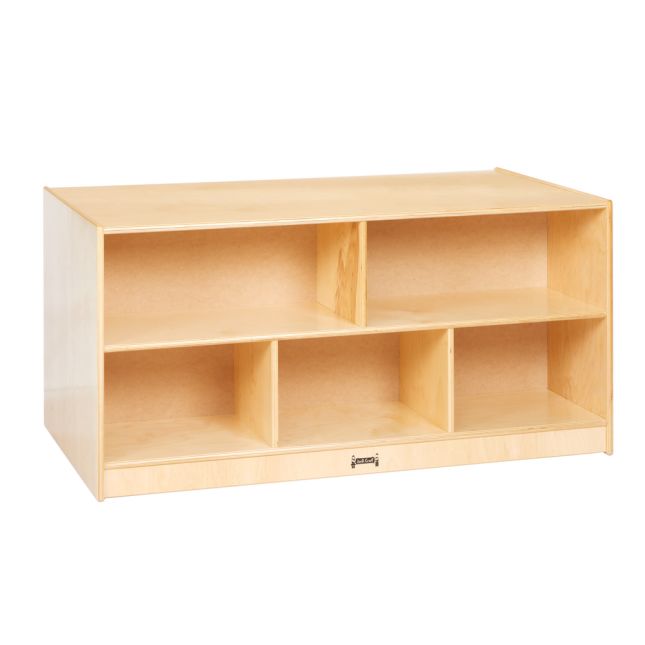 Double-Sided Mobile Shelf Storage Island - 1 storage