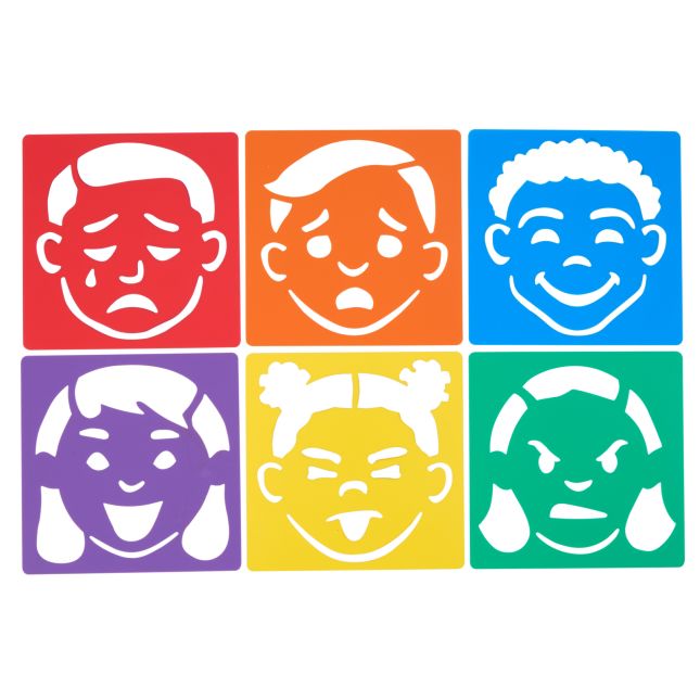 Emotional Face Stencils Set of 6