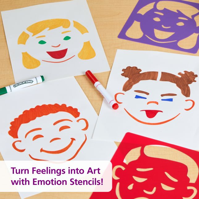 Emotional Face Stencils Set of 6_6