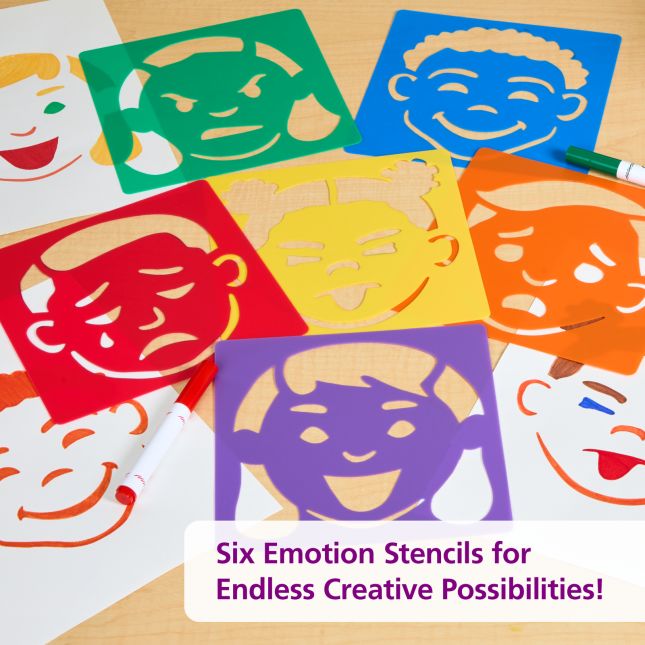 Emotional Face Stencils Set of 6_7