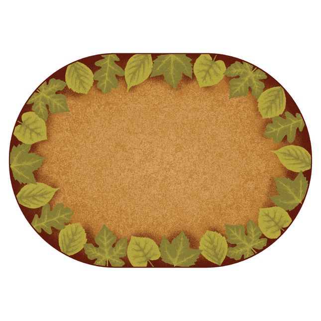 Environments® Earthtones Leaf Places Carpet - 8'3" x 11'8" Oval