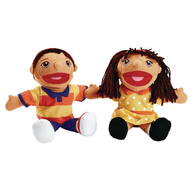 Excellerations® Hispanic Girl and Boy Puppet Pair - 1 pair