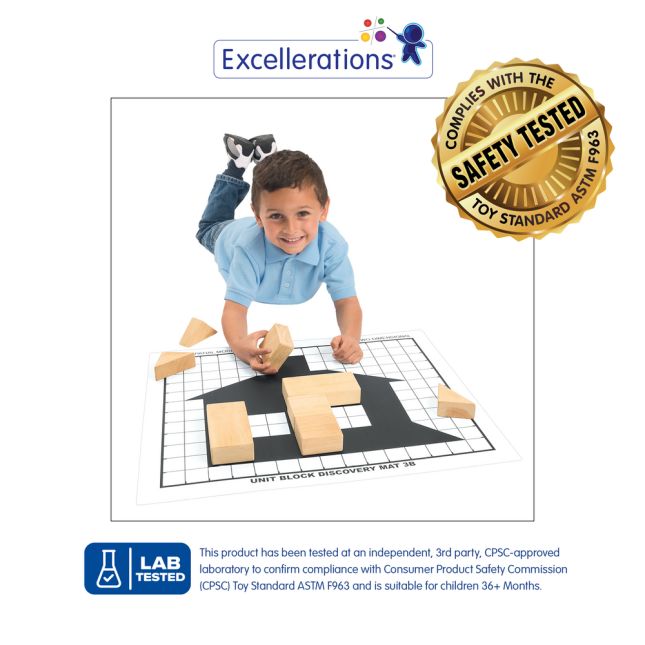 Excellerations® Unit Block Discovery Mats - Set of 6