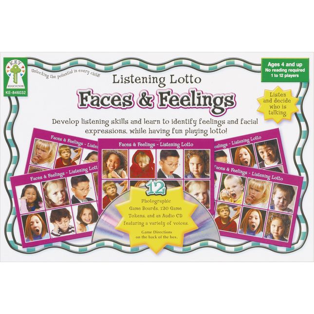 Listening Lotto Game - Faces and Feelings -