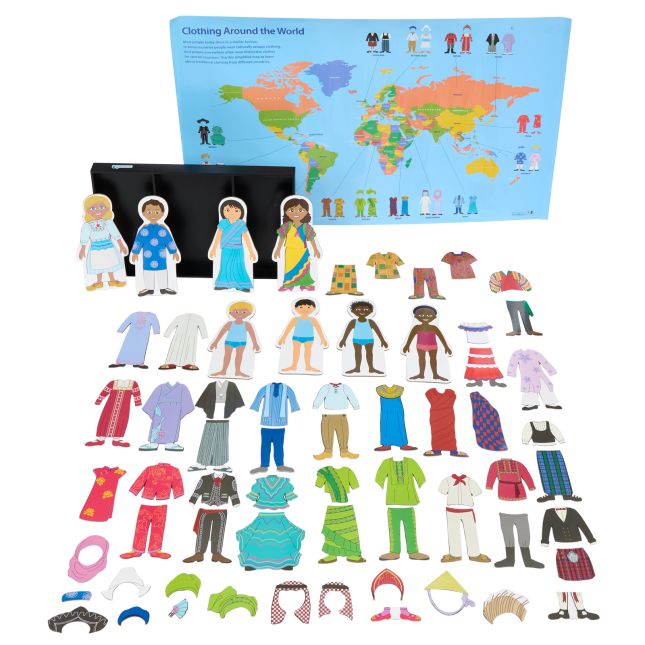 Magnetic Multicultural Dressing Dolls - 8 dolls_4