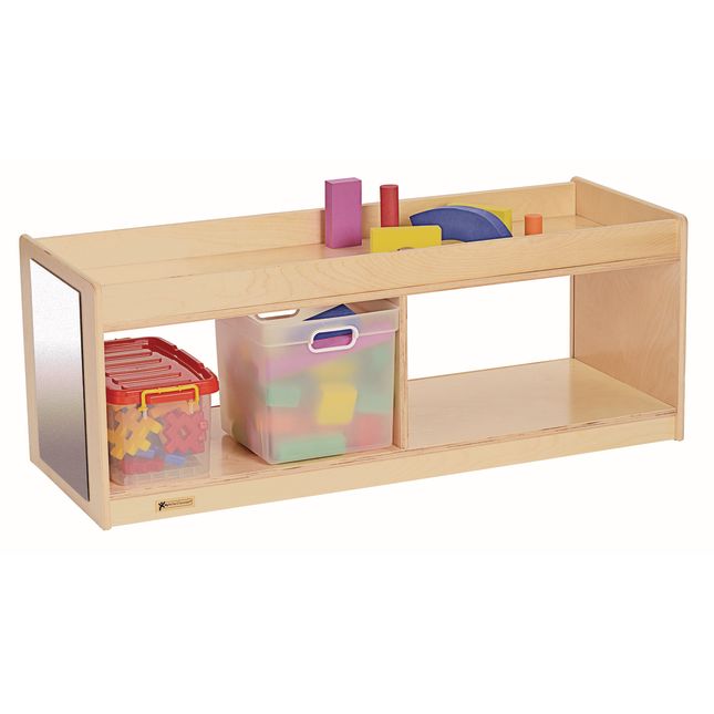 MyPerfectClassroom Toddler Storage With Clear Back and Mirrors 1 storage
