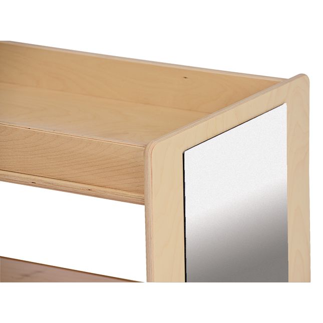 MyPerfectClassroom Toddler Storage With Clear Back and Mirrors 1 storage