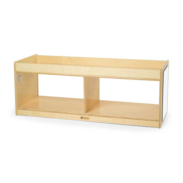 MyPerfectClassroom Toddler Storage With Clear Back and Mirrors 1 storage