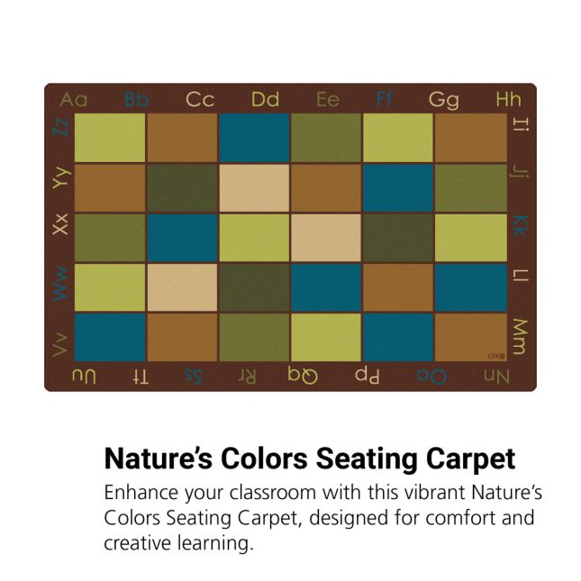Nature's Colors Seating 7'6" x 12' Rectangle Premium Carpet - 1 carpet