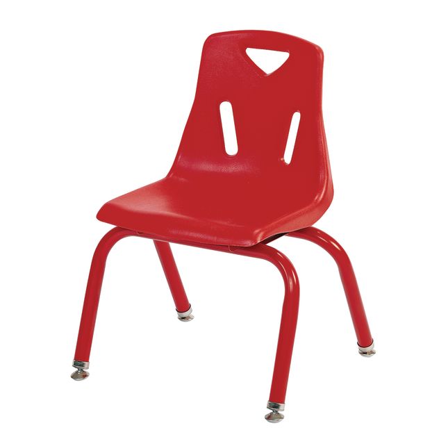 Single 12" Berries Stacking Chairs with Matching Legs - Red - 1 chair