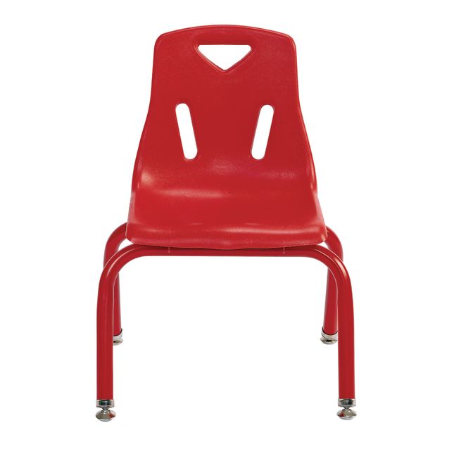 Single 12" Berries Stacking Chairs with Matching Legs - Red - 1 chair