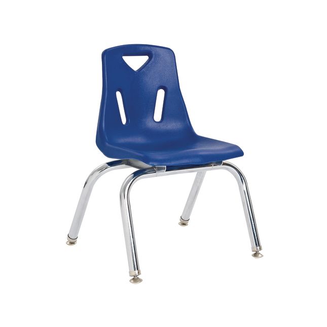 Single 18&#034; Stacking Chairs with Chrome Legs -