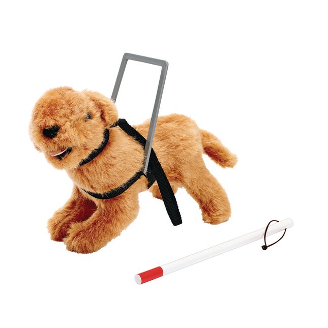 Seeing Eye Dog and Cane for Toddler Dolls - 1 doll