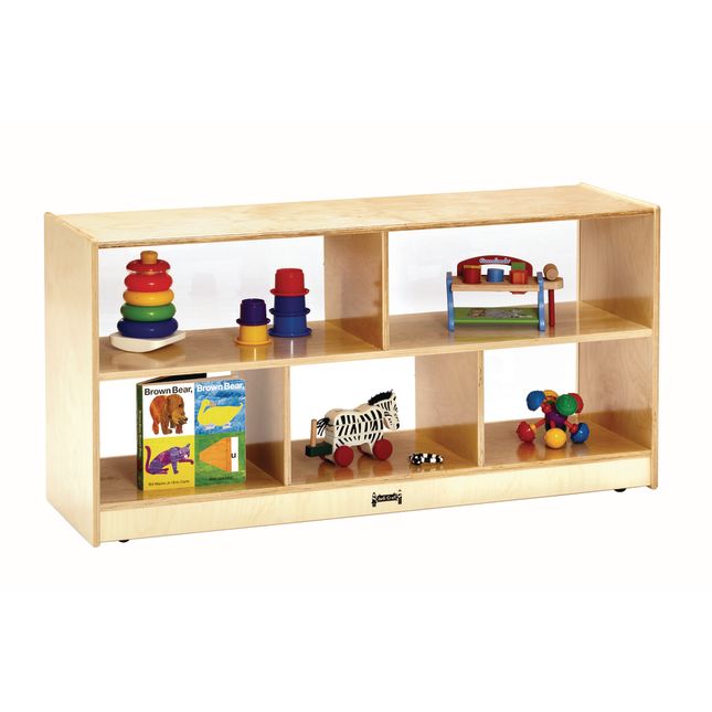 Toddler Divided Shelf Mobile Storage Plexiglas Back -