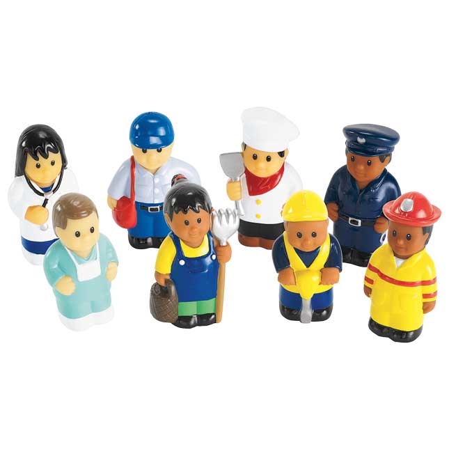 Discount School Supply® Soft Multicultural Career Figures - Set of 8