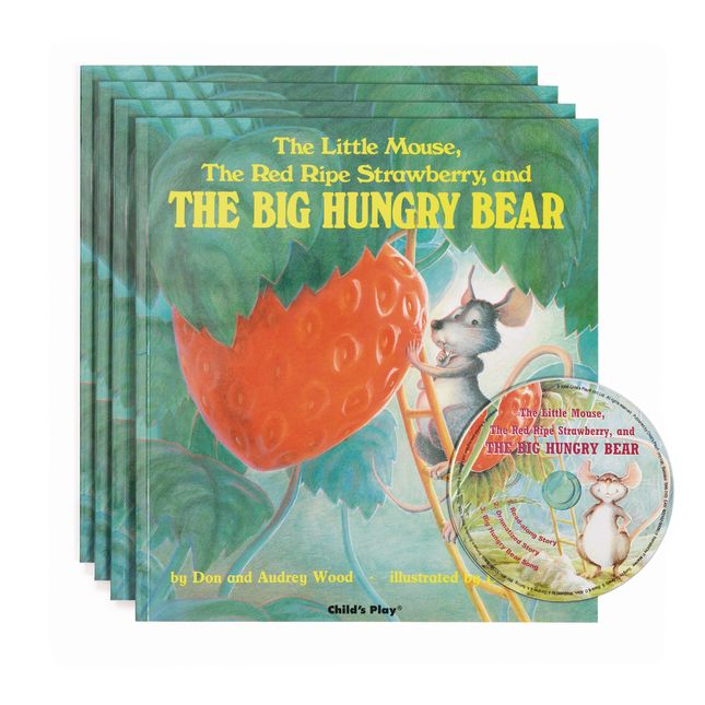 The Red Ripe Strawberry and the Big Hungry Bear  4 Paperback Books and 1 CD - 4 books, 1 cd