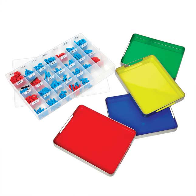 MAGtivity Tins With Foam Color-Coded Magnetic Letters Classroom