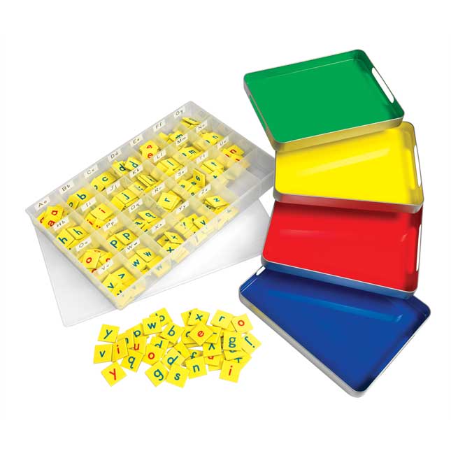 MAGtivity Tins With Soft Touch Magnetic Foam Letter Tiles Classroom Kit