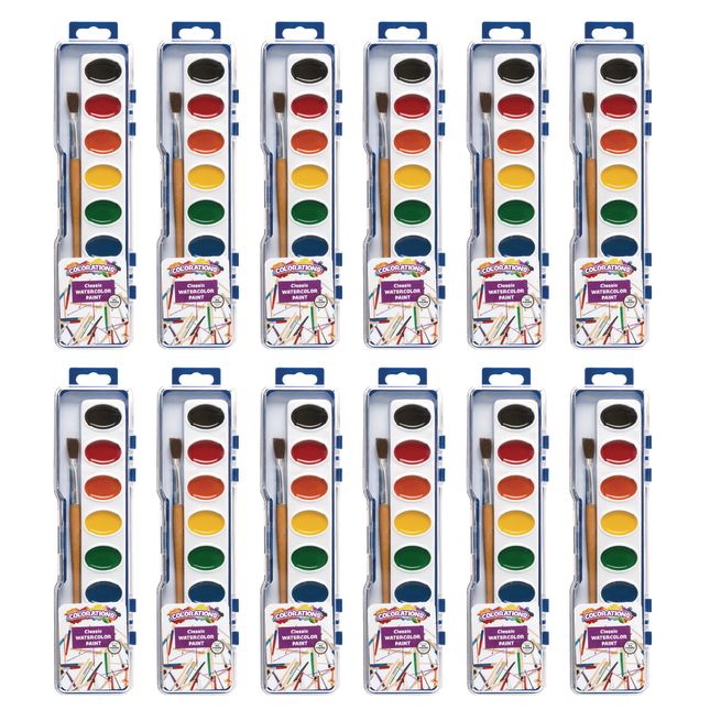 12 Colorations® Regular Best Value Watercolor Paints, 8 Colors