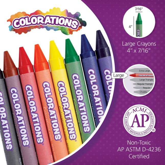 Colorations® Large Crayons - Set of 8