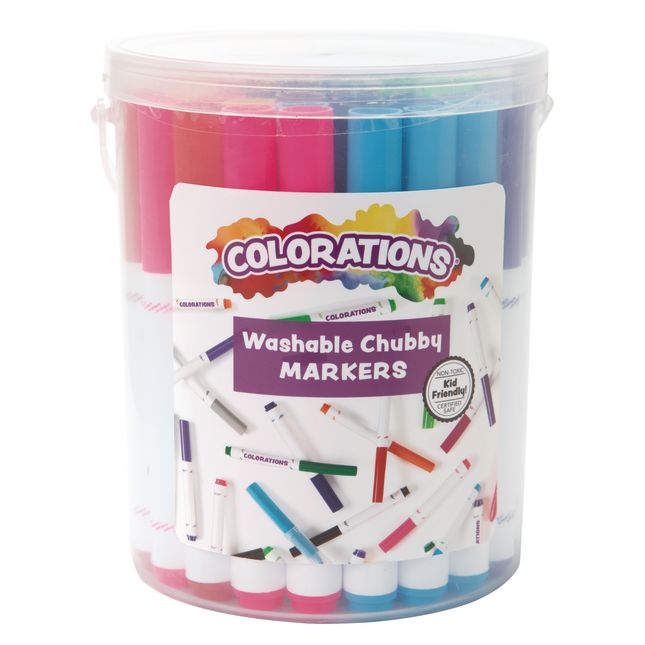 Colorations® Washable Chubby Markers - Set of 44