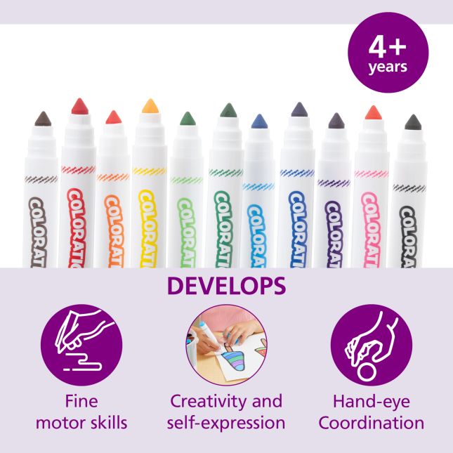 Colorations® Washable Chubby Markers - Set of 44