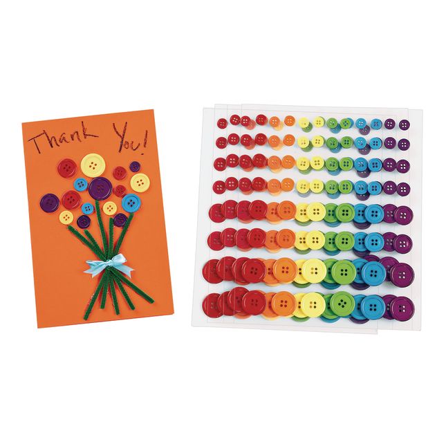 Colorations SelfAdhesive Craft Buttons 192 Pieces_0