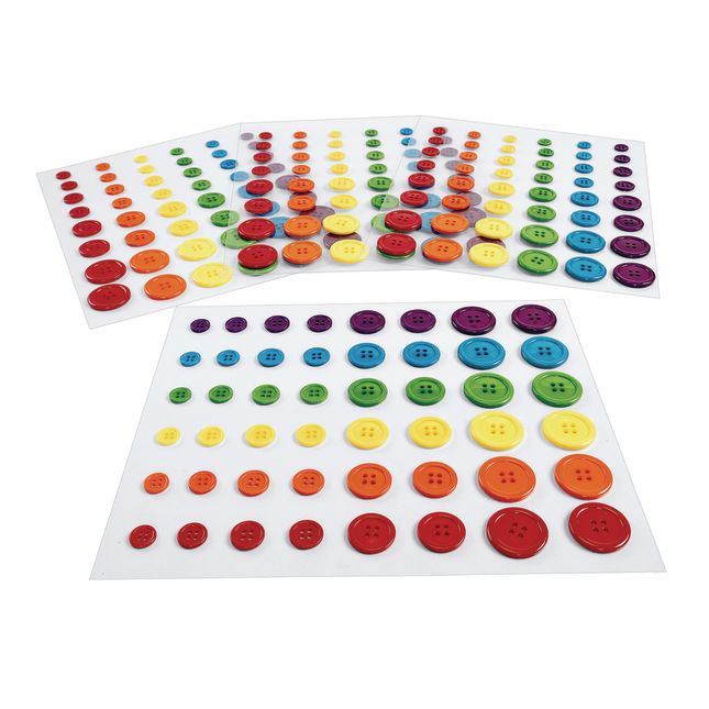 Colorations SelfAdhesive Craft Buttons 192 Pieces_1