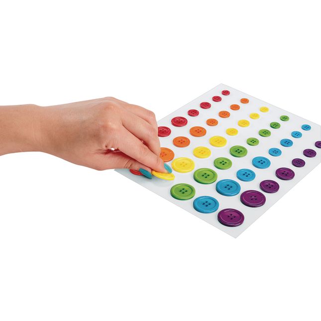 Colorations SelfAdhesive Craft Buttons 192 Pieces_2
