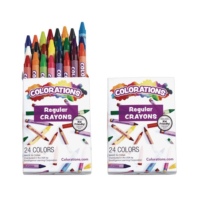 Colorations® Crayons, 2 sets of 24, 48 total