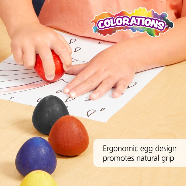 Colorations Chubby Crayon Eggs - Set of 8