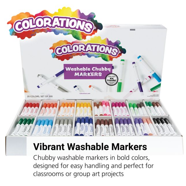 Colorations® Washable Chubby Marker Smart Value Pack - Set of 300