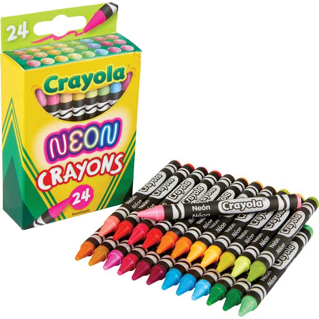 Promo Crayo-Craze 6 Color Neon Crayon Wheels (Pad Print)