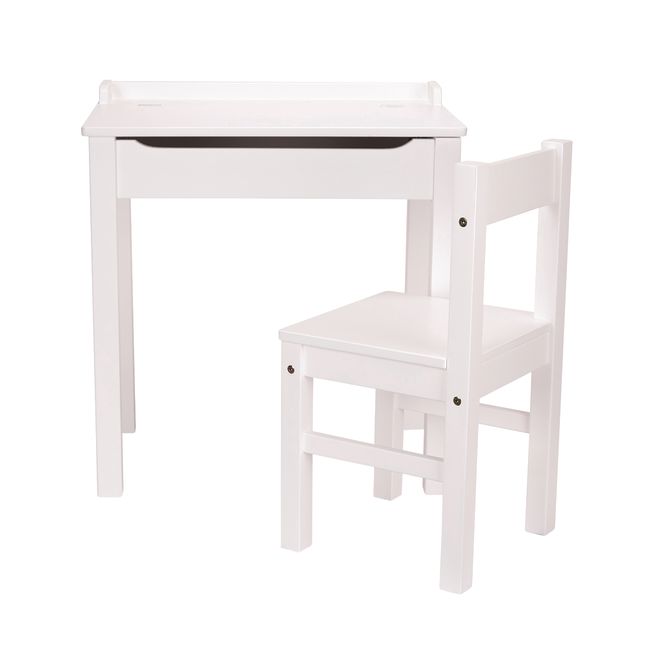 Melissa & Doug White Wooden Lift Top Desk Chair