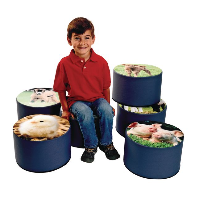 Environments® Farm Life Stools - Set of 6