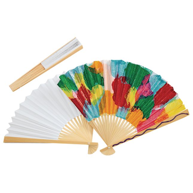 Colorations® Fantastic Blank Paper Fans - Set of 12