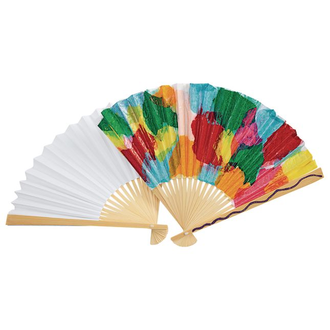 Colorations® Fantastic Blank Paper Fans - Set of 12