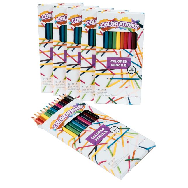 Colorations Classroom Value Bulk Color Pencils, 12 Colors, 144 Packs