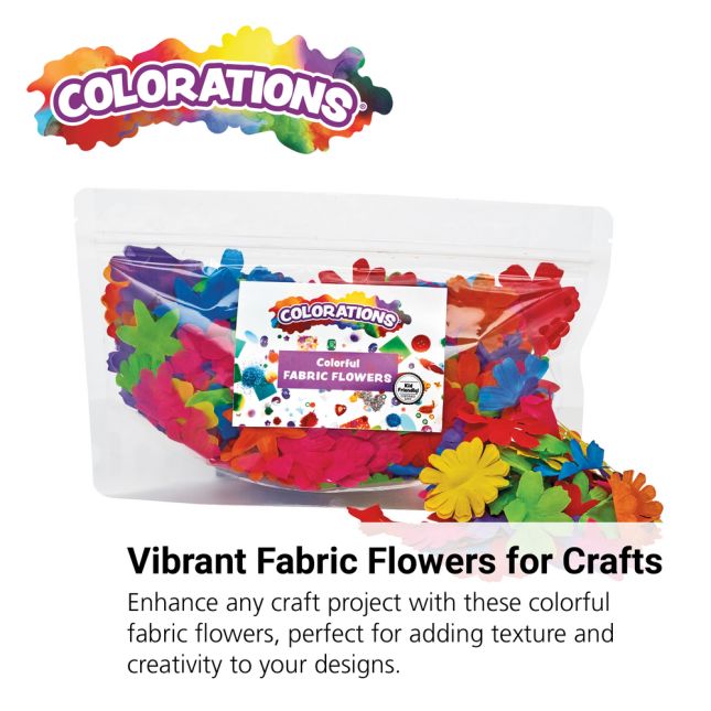 Colorations® Colorful Fabric Flowers 300 Pieces