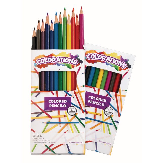 Colorations® Regular Colored Pencils, 12 Colors, 2 Sets