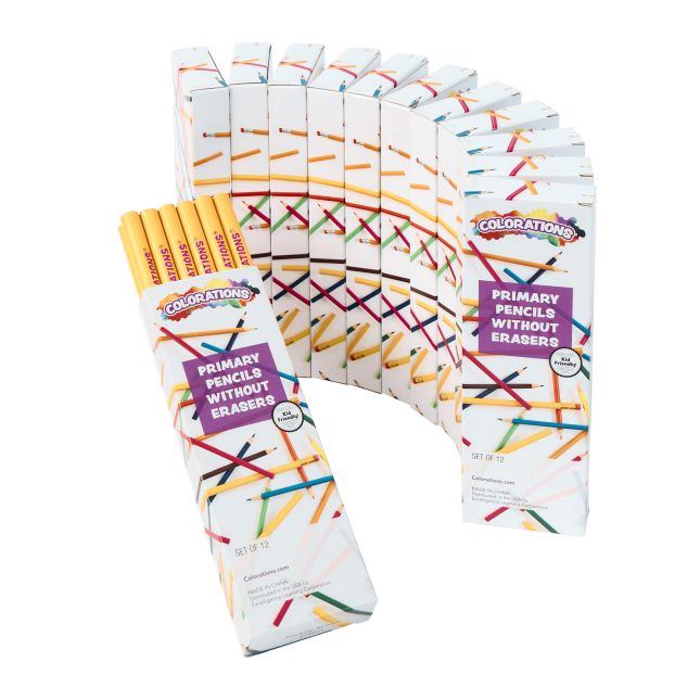 Colorations® Primary Pencils - Without Erasers, Set of