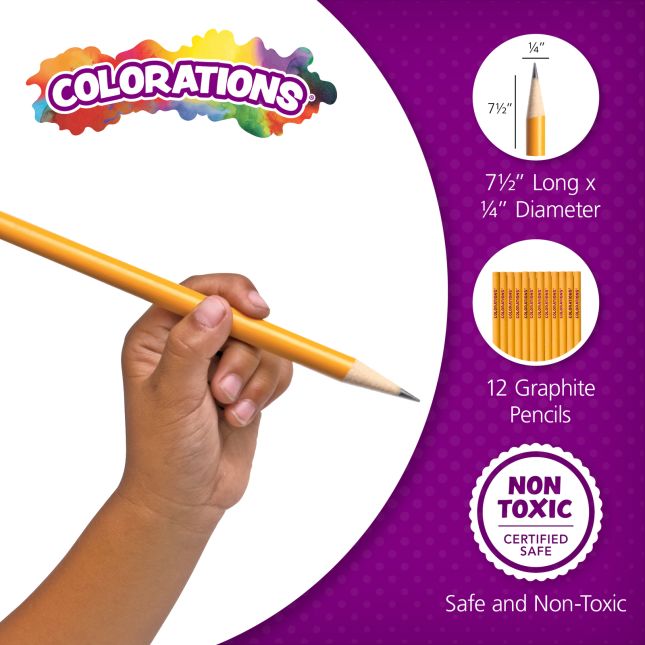 Colorations® Primary Pencils - Without Erasers, Set of 144